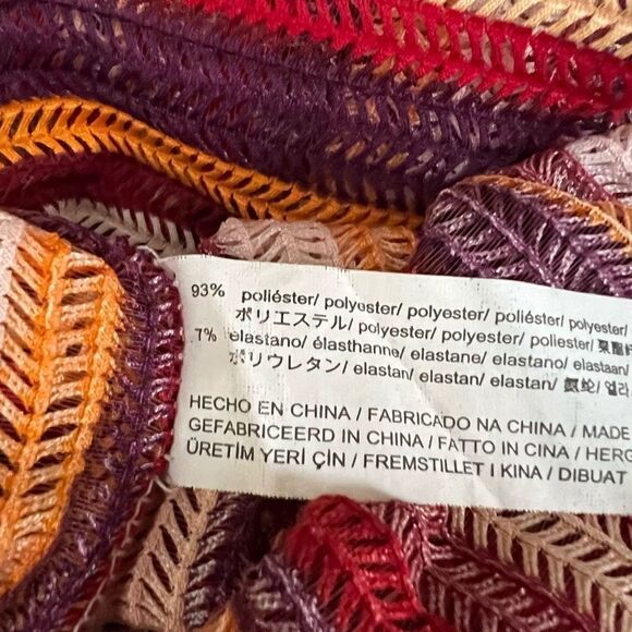 Zara Striped Retro Mesh Maxi Dress Multicolor Size L NWOT - Picture 7 of 10